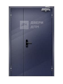 Полуторная противопожарная дверь глухая ДПМ-02 EI-60 шумоизоляционная